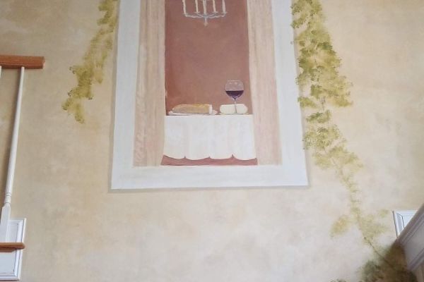 Wine table painting